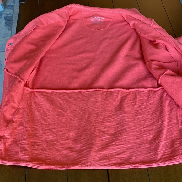 NEON BUDDHA Coral Blazer/Jacket Large Decorative Button Size Petite Large - Picture 8 of 13